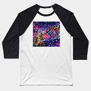 Neon Abstract Space Baseball T-Shirt